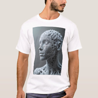 フラクタルなヒト表現型未来的な人間Tシャツ Tシャツ