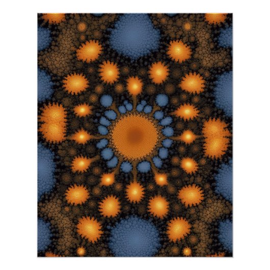 フラクタルにおける森林変動の地図 ポスター (正面)