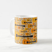 フラクタルのギター コーヒーマグカップ (正面左)