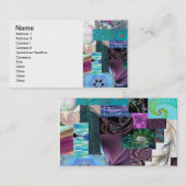 フラクタルのコラージュのブレードの名刺 名刺 (正面/裏面)