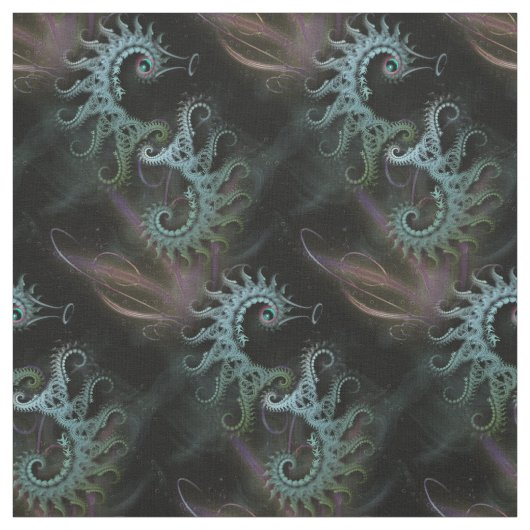 フラクタルのタツノオトシゴの芸術 ファブリック (見本)