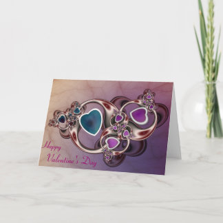 フラクタルのハートのバレンタインデーカード シーズンカード