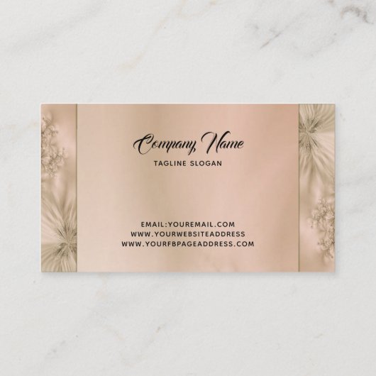 フラクタルのベージュ 名刺 (裏面)