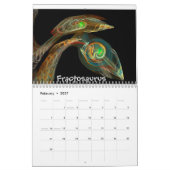 フラクタルの動物園 カレンダー (2月 2027)