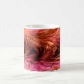 フラクタルの大理石の赤いマグ コーヒーマグカップ (中央)