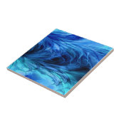 フラクタルの大理石の青 タイル (側面)