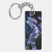 フラクタルの女神の抽象芸術 キーホルダー (正面左)