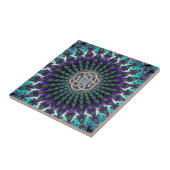 フラクタルの曼荼羅のグランジなケルト結び目模様の放射 タイル (側面)