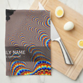 フラクタルの本部-フラクタルの芸術 キッチンタオル (四つ折り)