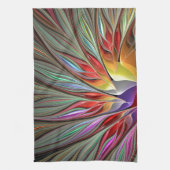 フラクタルの極楽鳥 キッチンタオル (縦)