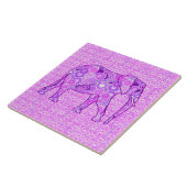 フラクタルの渦巻象-紫色および蘭 タイル (側面)