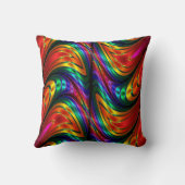 フラクタルの絹の虹 クッション (裏面)