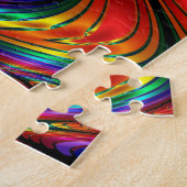 フラクタルの絹の虹 ジグソーパズル (側面)