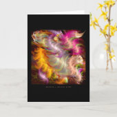 フラクタルの絹カード カード (黄色い花)
