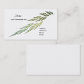 フラクタルの緑の葉 名刺 (正面/裏面)