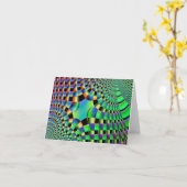 フラクタルの織り方Notecard カード (黄色い花)