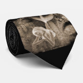 フラクタルの背景3Dの人魚のブラウンの陰性 ネクタイ (ロール)