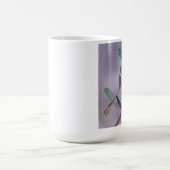 フラクタルの花が付いているコーヒー・マグ コーヒーマグカップ (中央)