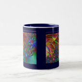 フラクタルの芸術のマグの庭 ツートーンマグカップ (中央)