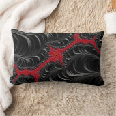 フラクタルの芸術の赤くか黒い腰神経の装飾用クッション ランバークッション (ブランケット)