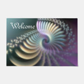 フラクタルの芸術-柔らかいエネルギー螺線形 + あなたのアイディア ドアマット (正面)