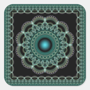 フラクタルの華美洗練されたパターン スクエアシール