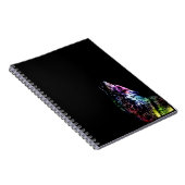 フラクタルの虹のオオカミ ノートブック (右側)