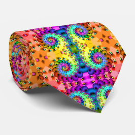フラクタルの螺線形の歓喜 ネクタイ