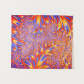 フラクタルの鮮やかな色彩に目が釘付けになる クールでカラフルなトリップ感覚 タペストリー (正面(横))