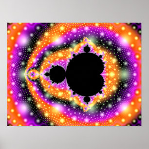 フラクタルのMandelbrotのオレンジピンクポスター ポスター