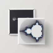 フラクタルのMandelbrotボタン 缶バッジ (正面&裏面)