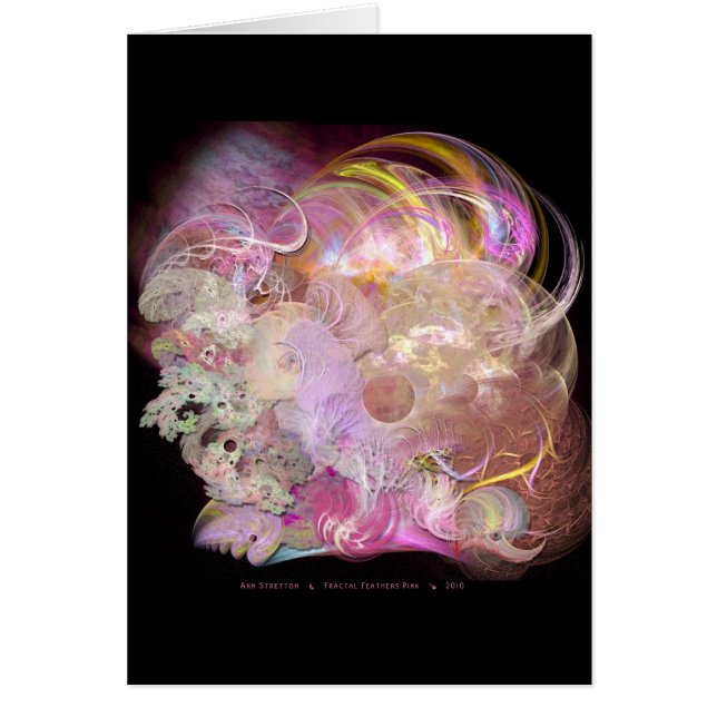 フラクタルはピンクカードに羽をつけます (正面)