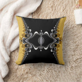 フラクタルは金ゴールドを振ります+魔術のクッション クッション (ブランケット)