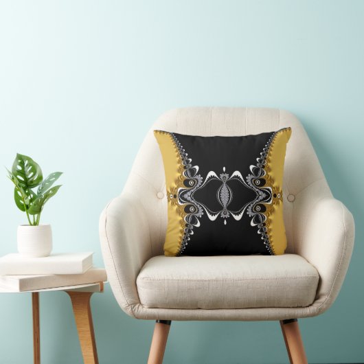 フラクタルは金ゴールドを振ります+魔術のクッション クッション (椅子)