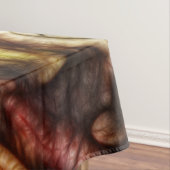 フラクタルを描いたポプリ・オレンジ テーブルクロス (インサイチュ)