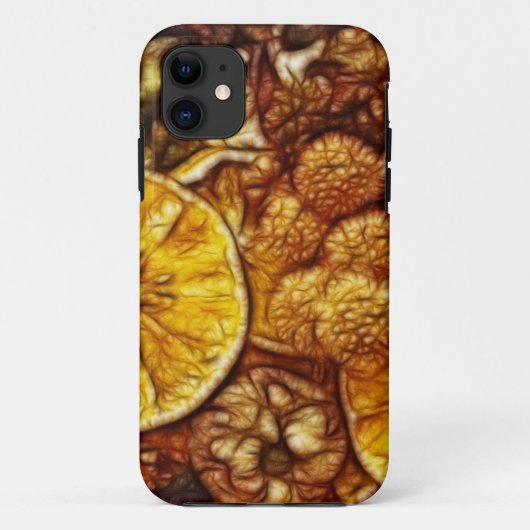 フラクタルを描いたポプリ・オレンジ Case-Mate iPhoneケース (裏面)