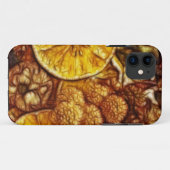 フラクタルを描いたポプリ・オレンジ Case-Mate iPhoneケース (裏面(横))