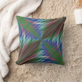 フラクタルを描いた夏の間口 クッション (ブランケット)