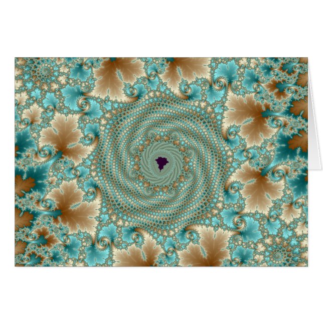 フラクタルを描いた葉色の輪状 (正面横)