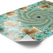 フラクタルを描いた葉色の輪状 フォトプリント            (角)