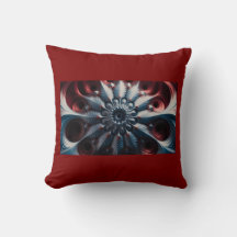 フラクタルを描いた赤と銀のジュリアボット