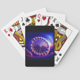 フラクタルを描いた青いタンポポ トランプ