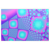 フラクタルを描くネオンサイケデリック分子 ファブリック (ファットクウォーター)