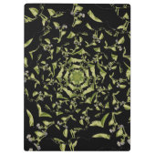 フラクタルを描く緑と黒の自然催眠 クリップボード (裏面)