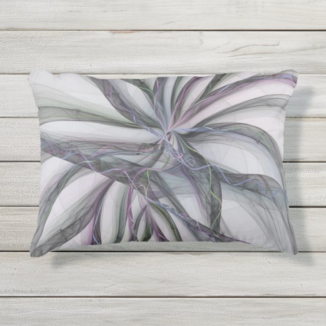 フラクタルを揺モダンらすフィレット動作抽象芸術 アウトドアクッション (正面)