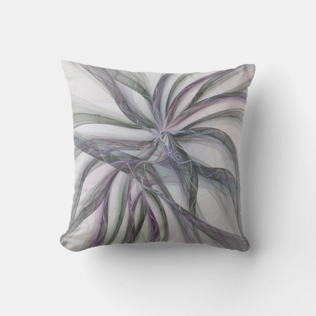 フラクタルを揺モダンらすフィレット動作抽象芸術 アウトドアクッション (正面)