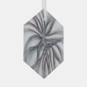 フラクタルを揺モダンらすフィレット動作抽象芸術 ガラスオーナメント (正面右)