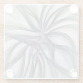 フラクタルを揺モダンらすフィレット動作抽象芸術 ガラスコースター (裏面)