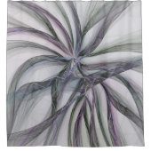 フラクタルを揺モダンらすフィレット動作抽象芸術 シャワーカーテン (正面)