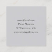 フラクタルを揺モダンらすフィレット動作抽象芸術 スクエア名刺 (裏面)